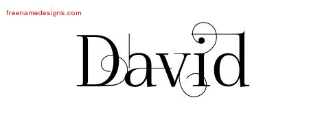 Decorated Name Tattoo Designs David Free