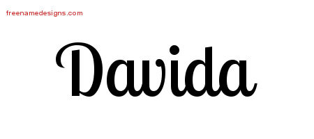 Handwritten Name Tattoo Designs Davida Free Download