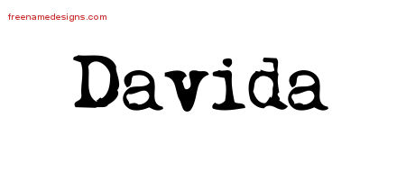 Vintage Writer Name Tattoo Designs Davida Free Lettering