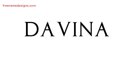 Regal Victorian Name Tattoo Designs Davina Graphic Download