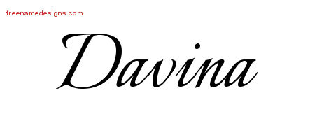 Calligraphic Name Tattoo Designs Davina Download Free