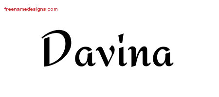 Calligraphic Stylish Name Tattoo Designs Davina Download Free