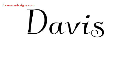 Elegant Name Tattoo Designs Davis Download Free
