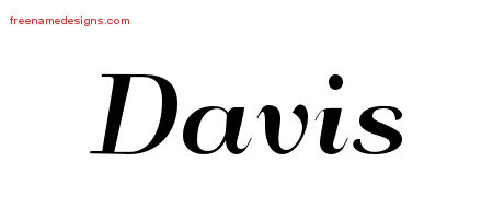 Art Deco Name Tattoo Designs Davis Graphic Download