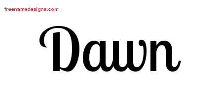 Handwritten Name Tattoo Designs Dawn Free Download