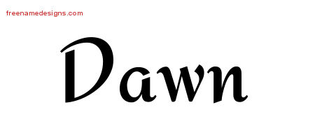 Calligraphic Stylish Name Tattoo Designs Dawn Download Free