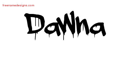 Graffiti Name Tattoo Designs Dawna Free Lettering