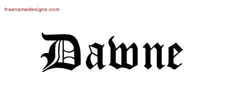 Blackletter Name Tattoo Designs Dawne Graphic Download