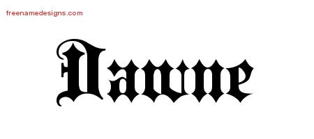 Old English Name Tattoo Designs Dawne Free