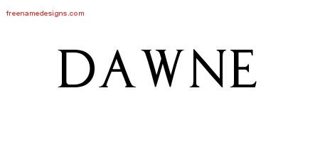 Regal Victorian Name Tattoo Designs Dawne Graphic Download
