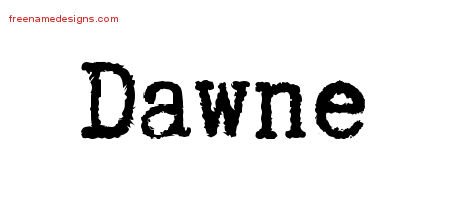 Typewriter Name Tattoo Designs Dawne Free Download