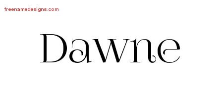 Vintage Name Tattoo Designs Dawne Free Download