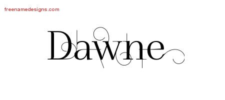 Decorated Name Tattoo Designs Dawne Free