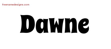 Groovy Name Tattoo Designs Dawne Free Lettering