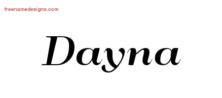 Art Deco Name Tattoo Designs Dayna Printable