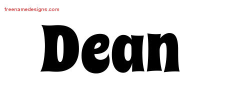 Groovy Name Tattoo Designs Dean Free Lettering
