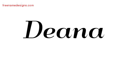 Art Deco Name Tattoo Designs Deana Printable