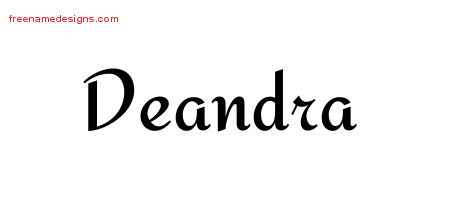 Calligraphic Stylish Name Tattoo Designs Deandra Download Free