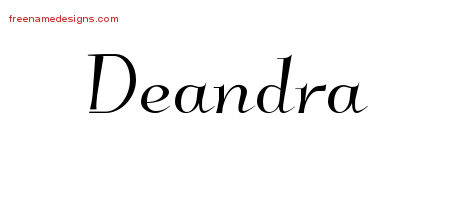 Elegant Name Tattoo Designs Deandra Free Graphic