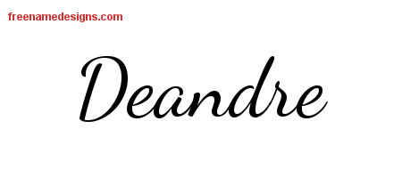 Lively Script Name Tattoo Designs Deandre Free Download