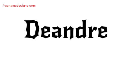 Gothic Name Tattoo Designs Deandre Download Free