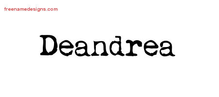 Vintage Writer Name Tattoo Designs Deandrea Free Lettering