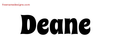 Groovy Name Tattoo Designs Deane Free Lettering