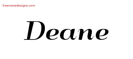 Art Deco Name Tattoo Designs Deane Printable