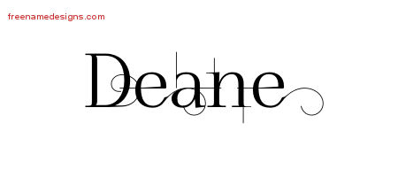 Decorated Name Tattoo Designs Deane Free