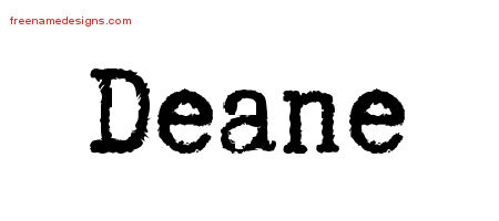 Typewriter Name Tattoo Designs Deane Free Download