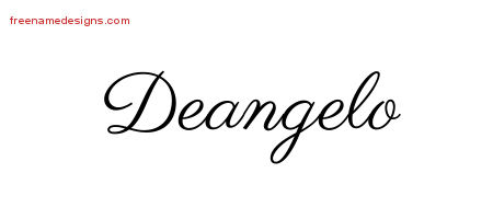 Classic Name Tattoo Designs Deangelo Printable