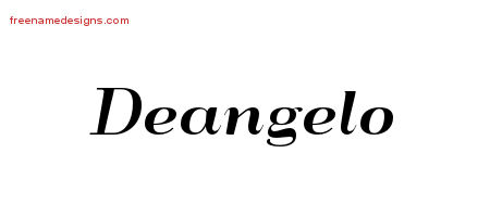 Art Deco Name Tattoo Designs Deangelo Graphic Download