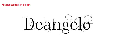 Decorated Name Tattoo Designs Deangelo Free Lettering
