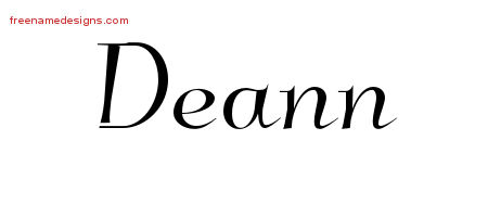 Elegant Name Tattoo Designs Deann Free Graphic