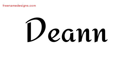 Calligraphic Stylish Name Tattoo Designs Deann Download Free
