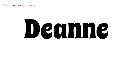 Groovy Name Tattoo Designs Deanne Free Lettering