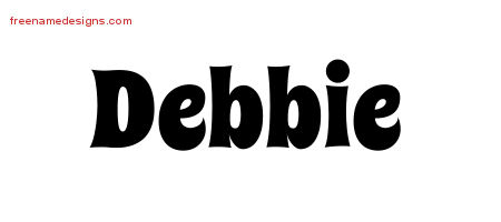 Groovy Name Tattoo Designs Debbie Free Lettering