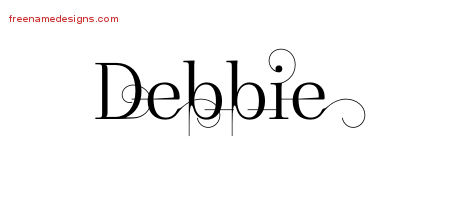 Decorated Name Tattoo Designs Debbie Free