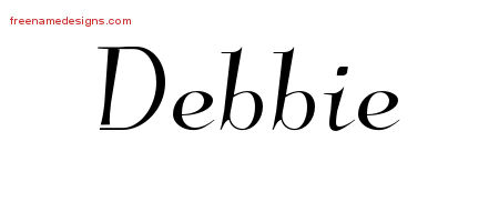 Elegant Name Tattoo Designs Debbie Free Graphic