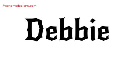 Gothic Name Tattoo Designs Debbie Free Graphic