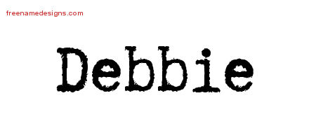 Typewriter Name Tattoo Designs Debbie Free Download