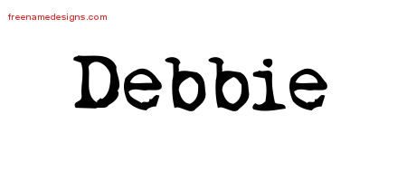 Vintage Writer Name Tattoo Designs Debbie Free Lettering