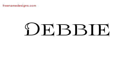 Flourishes Name Tattoo Designs Debbie Printable