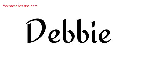 Calligraphic Stylish Name Tattoo Designs Debbie Download Free