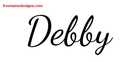 Lively Script Name Tattoo Designs Debby Free Printout