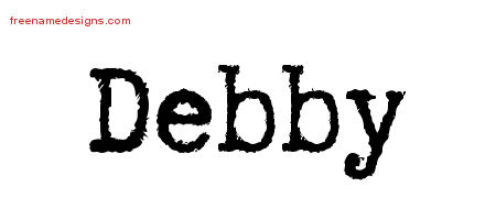 Typewriter Name Tattoo Designs Debby Free Download