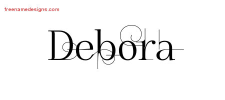 Decorated Name Tattoo Designs Debora Free