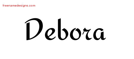 Calligraphic Stylish Name Tattoo Designs Debora Download Free
