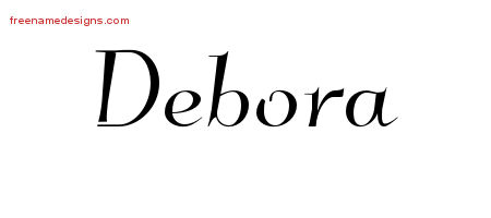 Elegant Name Tattoo Designs Debora Free Graphic