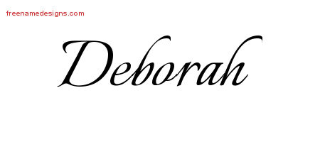 Calligraphic Name Tattoo Designs Deborah Download Free